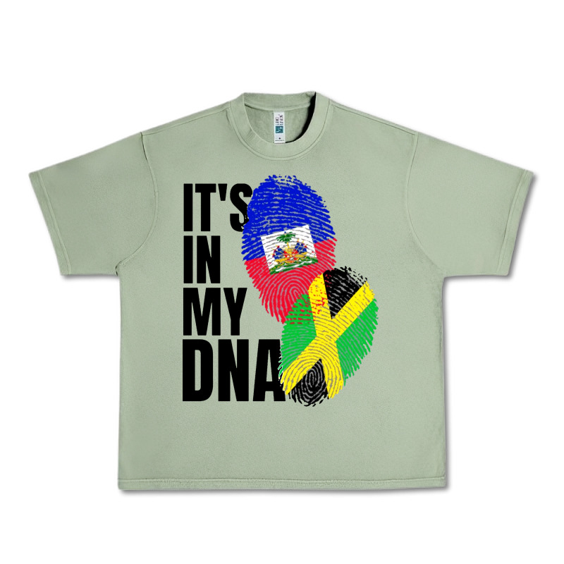 Jamaican And Haitian Mix Flag Dna Heritage Urban Heavy Tee by artisFamous | Teevron