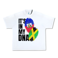 White jamaican and haitian mix flag dna heritage Urban Heavy Tee - artisFamous