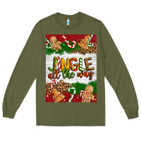 Army Green Christmas Jingle All The Way Long Sleeve Tee - Artiststas