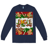 Navy Christmas Jingle All The Way Long Sleeve Tee - Artiststas