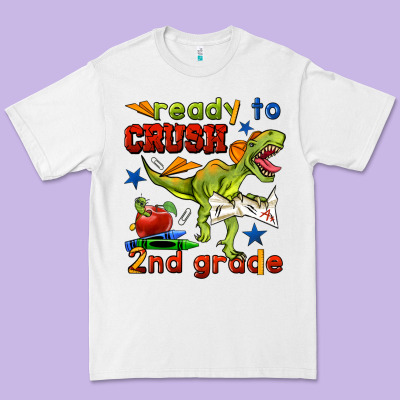 Ready To Crush 2nd Grade Premium Tee Designed By Bundleandbundleshop