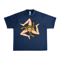 Navy sicilian triskelion Urban Heavy Tee - artisFamous