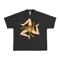 Pigment Black sicilian triskelion Urban Heavy Tee - artisFamous
