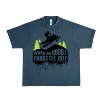 Midnight Navy snowmobile throttle Urban Heavy Tee - artisFamous