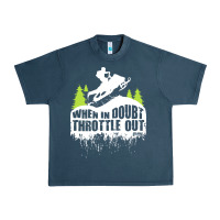 Midnight Navy snowmobile throttle Urban Heavy Tee - artisFamous