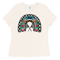Bone Racing Rainbow Ladies Tee - CowhideDigitalArt