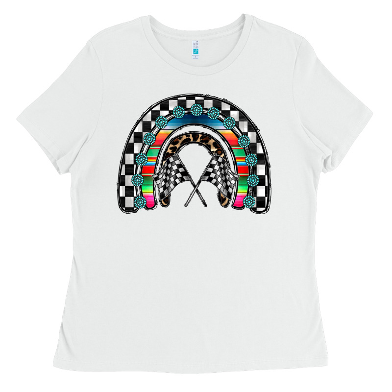 Racing Rainbow Ladies Tee by CowhideDigitalArt | Teevron