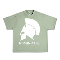Oil Green spartan helmet Urban Heavy Tee - artisFamous