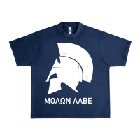 Navy spartan helmet Urban Heavy Tee - artisFamous