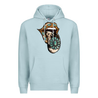 Blue Mist Turquoise Gemstone Leopard Cowhide Tongue Premium Hoodie - Jasminsmagicworld