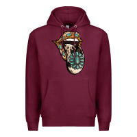 Burgundy Turquoise Gemstone Leopard Cowhide Tongue Premium Hoodie - Jasminsmagicworld