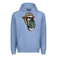 Colony Blue Turquoise Gemstone Leopard Cowhide Tongue Premium Hoodie - Jasminsmagicworld