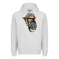 Dove Grey Turquoise Gemstone Leopard Cowhide Tongue Premium Hoodie - Jasminsmagicworld