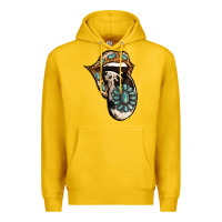 Lemon Turquoise Gemstone Leopard Cowhide Tongue Premium Hoodie - Jasminsmagicworld