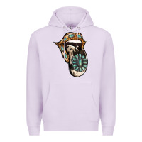 Lilac Turquoise Gemstone Leopard Cowhide Tongue Premium Hoodie - Jasminsmagicworld