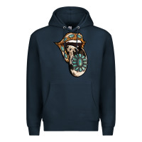 Navy Turquoise Gemstone Leopard Cowhide Tongue Premium Hoodie - Jasminsmagicworld