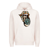 Pale Pink Turquoise Gemstone Leopard Cowhide Tongue Premium Hoodie - Jasminsmagicworld