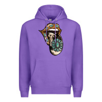 Purple Turquoise Gemstone Leopard Cowhide Tongue Premium Hoodie - Jasminsmagicworld