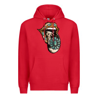 Red Turquoise Gemstone Leopard Cowhide Tongue Premium Hoodie - Jasminsmagicworld