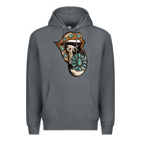 Rock Turquoise Gemstone Leopard Cowhide Tongue Premium Hoodie - Jasminsmagicworld