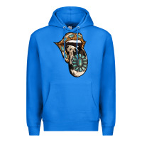 True Royal Turquoise Gemstone Leopard Cowhide Tongue Premium Hoodie - Jasminsmagicworld