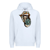 White Turquoise Gemstone Leopard Cowhide Tongue Premium Hoodie - Jasminsmagicworld