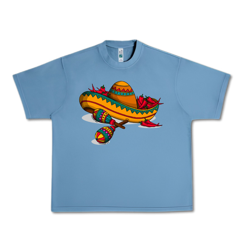 Maracas Sombrero Mexican Urban Heavy Tee by artisFamous | Teevron