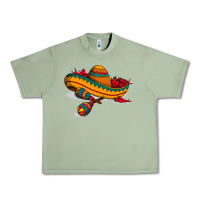 Oil Green maracas sombrero mexican Urban Heavy Tee - artisFamous