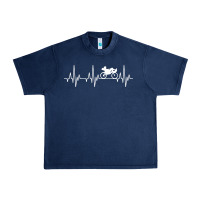 Navy heartbeat recumbent bicycle bike cyclist biking Urban Heavy Tee - artisFamous