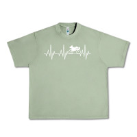 Oil Green heartbeat recumbent bicycle bike cyclist biking Urban Heavy Tee - artisFamous