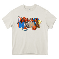 Cream basketball mama Heavy Core Tee - FaDigitalArtStudio