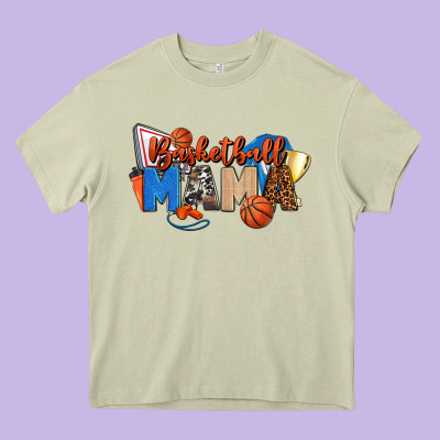 Basketball Mama Heavy Core Tee Designed By Fadigitalartstudio