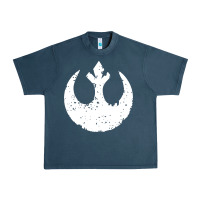 Midnight Navy distressed rebel alliance symbol Urban Heavy Tee - artisFamous