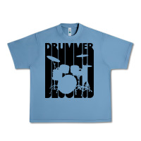 Pebble Blue vintage retro drummer Urban Heavy Tee - artisFamous