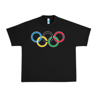 Black Olympic Rings Urban Heavy Tee - artisFamous