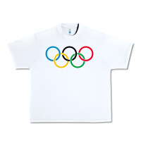 White Olympic Rings Urban Heavy Tee - artisFamous
