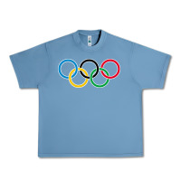 Pebble Blue Olympic Rings Urban Heavy Tee - artisFamous