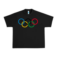 Black Olympic Rings Urban Heavy Tee - artisFamous