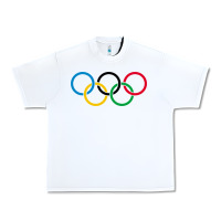 White Olympic Rings Urban Heavy Tee - artisFamous