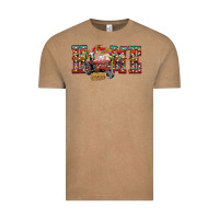 Vintage Coffee home Christmas farm animals Vintage Tee - CowhideDigitalArt