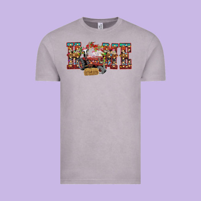 Home Christmas Farm Animals Vintage Tee Designed By Cowhidedigitalart