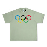 Oil Green Olympic Rings Urban Heavy Tee - artisFamous