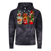 Cloud Black Christmas coffee gnome Vintage Hoodie - BarkalooDesign