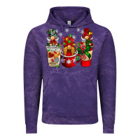 Cloud Purple Christmas coffee gnome Vintage Hoodie - BarkalooDesign
