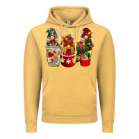 Vintage Mustard Christmas coffee gnome Vintage Hoodie - BarkalooDesign