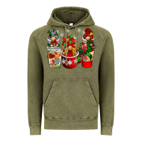 Vintage Olive Christmas coffee gnome Vintage Hoodie - BarkalooDesign