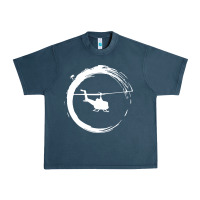 Midnight Navy helicopter Urban Heavy Tee - artisFamous