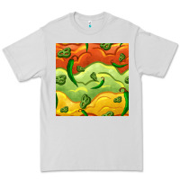 Dove Grey mexican sauce and jalapeno seamless pattern Premium Tee - BundleAndBundleShop