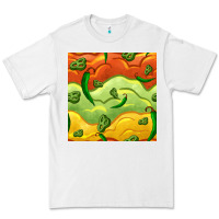 White mexican sauce and jalapeno seamless pattern Premium Tee - BundleAndBundleShop