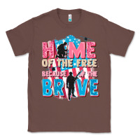 Chestnut Home of the free because of the brave Classic Tee - FaDigitalArtStudio